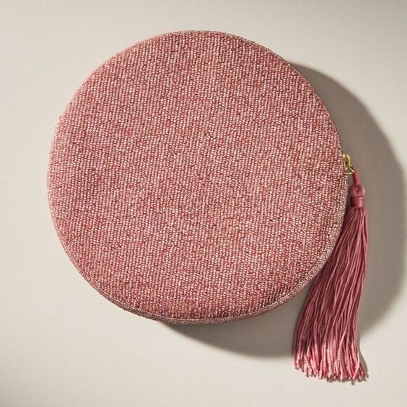 Holiday Monogram  Embellished Pouch. Letter A - Picture 3 of 6